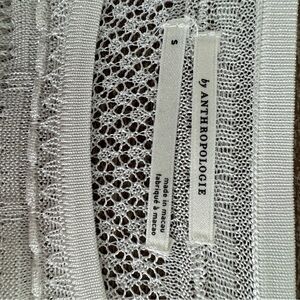 Anthropologie Ivory Lace Knit Top